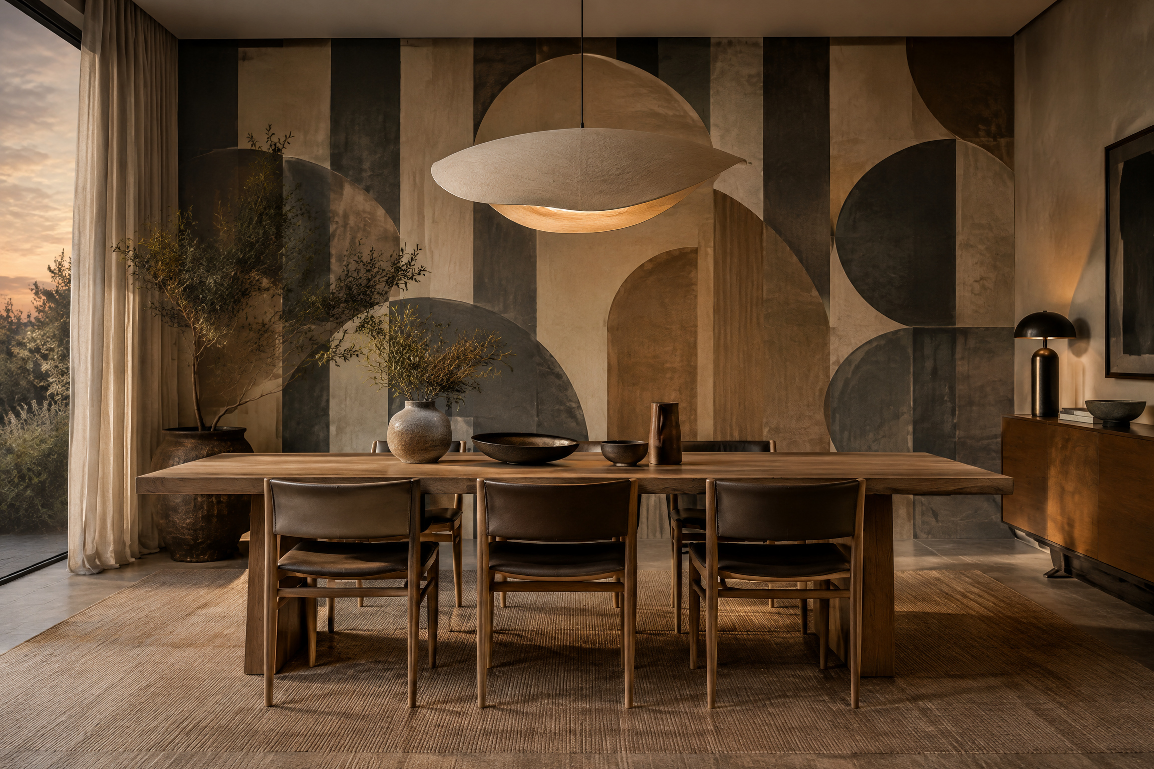 Geometric dining room