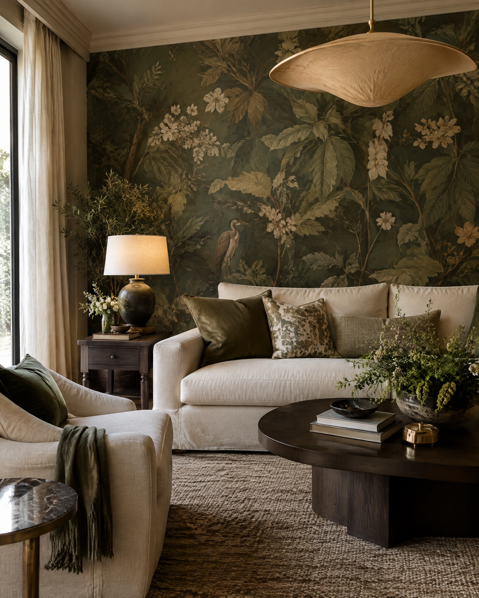 Botanical accent wall